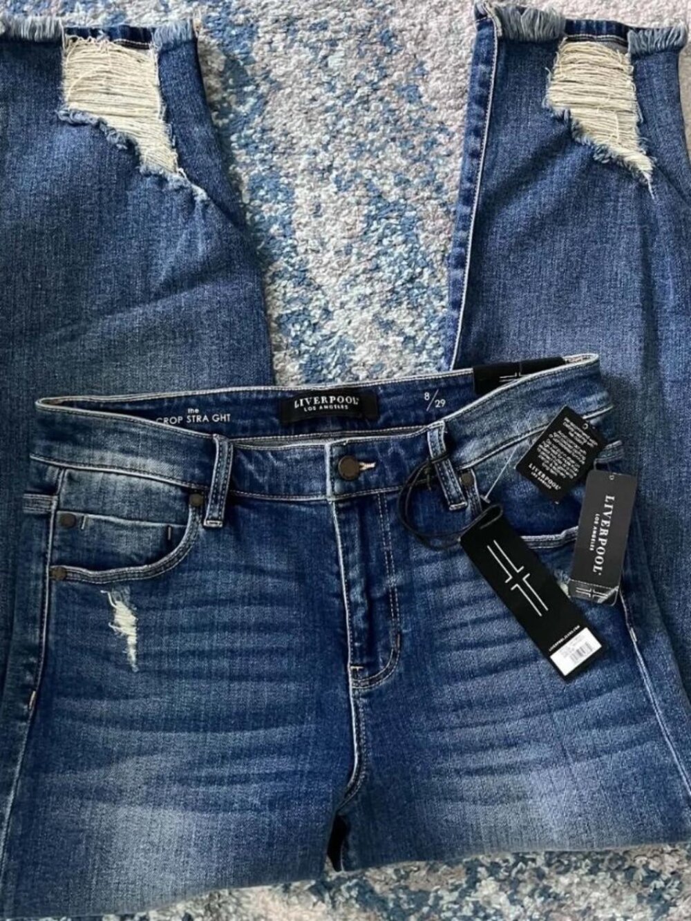 Liverpool Kennedy Crop Straight Jeans Women's Size 8/29 NWT